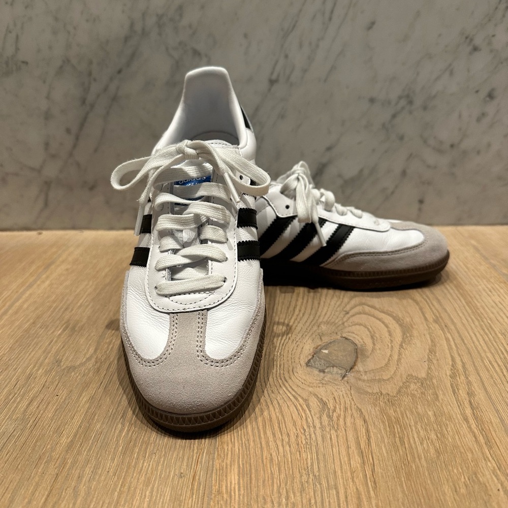 Adidas White and Black OG Sambas